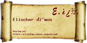 Elischer Ámos névjegykártya